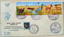 TURQUIE Faisan, Oiseaux, Mammiferes (Yvert N°2270/74) FDC 03/12/1979 A Ankara - Gallinaceans & Pheasants