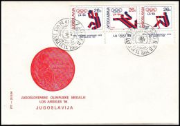 Yugoslavia 1984, FDC Cover "Yugoslav Medal Gains At The Summer Olympic Games In Los Angeles" - FDC