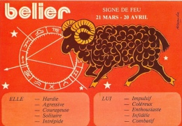 Signe Du Zodiac - Bélier - Signe De Feu - Carte Illustrée Par Alexandre Non Circulée - Astrologia