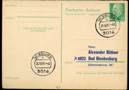 DDR P77 A Antwort-Postkarte ZUDRUCK Böttner #1 MISBURG Hannover 1966 - Private Postcards - Used
