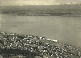 SVIZZERA  SUISSE   NE  PESEUX  CORCELLES  Lac De Neuchatel Et Les Alpes - Corcelles