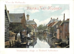 CHROMO  CACAO VAN HOUTEN DINTELOORD VILLAGE EN BRABANT HOLLANDAIS  GRAND FORMAT 15 X 11 CM - Van Houten