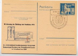 DDR P80-1-74 C4 Postkarte PRIVATER ZUDRUCK Denkmal Befreiung Faschismus Eisenberg Sost. 1975 - Private Postcards - Used