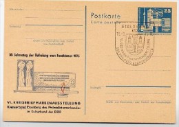 DDR P80-1-74 C4 Postkarte PRIVATER ZUDRUCK Denkmal Befreiung Faschismus Eisenberg Sost. 1975 - Cartes Postales Privées - Oblitérées
