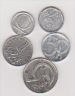 5 Versch. Münzen CESKA, 10, 20, 50 H., 1 Kuna, 1993, 5K., 1994, Alu, Ansehen - Czech Republic