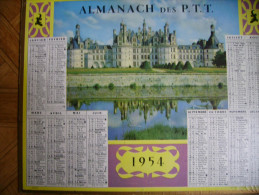 Almanach Des Postes & Des Télégraphes - 1954 - T. & G. - Château De Chambord - Grossformat : 1921-40