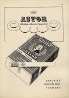 # ASTOR CIGARETTES Deutschland 1950s Advert Pubblicità Publicitè Reklame Sigarette Cigarrillos Zigaretten Tabak - Andere & Zonder Classificatie