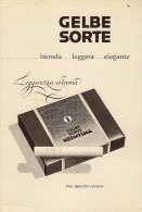 # GELBE SORTE CIGARETTES Deutschland 1950s Advert Pubblicità Publicitè Reklame Sigarette Cigarrillos Zigaretten Tabak - Autres & Non Classés