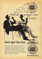 # LUCKY STRIKE CIGARETTES U.S.A. 1950s Advert Pubblicità Publicitè Reklame Sigarette Cigarrillos Zigaretten Tabak - Andere & Zonder Classificatie