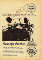 # LUCKY STRIKE CIGARETTES U.S.A. 1950s Advert Pubblicità Publicitè Reklame Sigarette Cigarrillos Zigaretten Tabak - Altri & Non Classificati