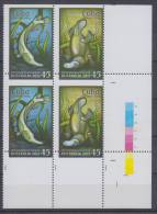 2013.85 CUBA 2013 MNH BLOQUE 4 . ERROR DE PERFORACION. PERFORATION ERROR. EXPO MUNDIAL DE FILATELIA AUSTRALIA . ORNITORR - Imperforates, Proofs & Errors