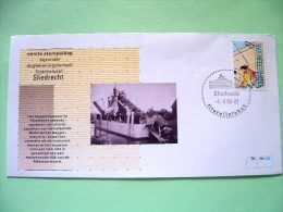 Netherlands 1988 Special First Day Cover Of Sliedrecht Cancel - Disabled Persons Sport Wheel Chair Running - Boat - Storia Postale