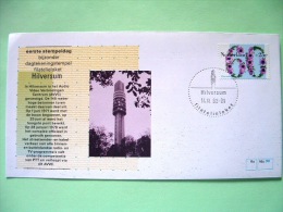 Netherlands 1988 Special First Day Cover Of Hilversum Cancel - Flowers - Tower Of Audio Video Center - Briefe U. Dokumente