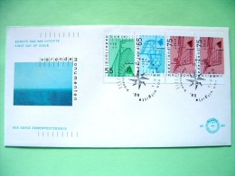 Netherlands 1989 FDC Cover - Ships - Yacht - Fishing Boat - Booklet Pane Without Label - Scott B646a = 4.75 $ - Lettres & Documents