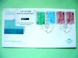 Netherlands 1989 FDC Cover - Ships - Yacht - Fishing Boat - Booklet Pane With Label - Scott B646a = 4.75 $ - Storia Postale