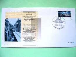 Netherlands 1989 Special First Day Cover Of Appingedam Cancel - Palace - Old Center Street - Bicycle - Lettres & Documents