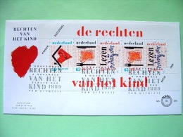 Netherlands 1989 FDC Cover - Children Rights - Child Welfare Surtax - S.s. Of 5 Stamps - Scott B649a = 5.75 $ - Brieven En Documenten
