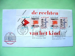 Netherlands 1989 FDC Cover - Children Rights - Child Welfare Surtax - S.s. Of 5 Stamps - Scott B649a = 5.75 $ - Briefe U. Dokumente