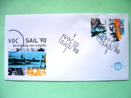 Netherlands 1990 FDC Cover - Ships Company - Sail '90 - Briefe U. Dokumente