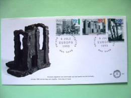 Netherlands 1993 FDC Cover - Contemporary Sculpture - Couzijn - Kirkeby - Naum Gabo - Covers & Documents