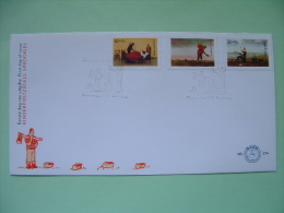 Netherlands 1997 FDC Cover - Child Welfare Stamps - Fairy Tales - Hunter With Wolf - Tom Thumb - Genie In The Bottle ... - Storia Postale