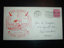 LETTRE TP USA 2C OBL.MEC. JUL 21 1941 GROTON, CONN. + U.S.S. GUNNEL - U-Boote