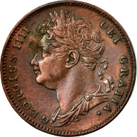 Monnaie, Grande-Bretagne, George IV, Farthing, 1822, TTB+, Cuivre, KM:677 - Autres & Non Classés