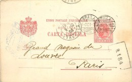 Roumanie - CPA - **Entier Postal **  Décoré - Voyagé En 1903 - Plusieurs Cachets - (voir  2 Scans) - Cartas & Documentos