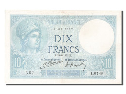 Billet, France, 10 Francs, 10 F 1916-1942 ''Minerve'', 1922, 1922-06-28, SUP+ - 10 F 1916-1942 ''Minerve''