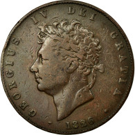 Monnaie, Grande-Bretagne, George IV, 1/2 Penny, 1826, TTB, Cuivre, KM:692 - Otros & Sin Clasificación