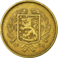 Monnaie, Finlande, 10 Markkaa, 1934, TTB+, Aluminum-Bronze, KM:32a - Finland