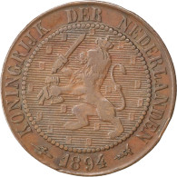 Monnaie, Pays-Bas, Wilhelmina I, 2-1/2 Cent, 1894, TTB, Bronze, KM:108.2 - 2.5 Cent