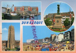 59 - DUNKERQUE - LE PALAIS COMMUNAUTAIRE  LA STATUE DE JEAN BART - LE BEFFROI LA PLAGE DE MALO LES BAINS - Dunkerque