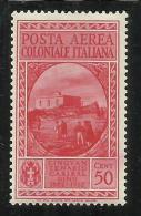 COLONIE ITALIANE EMISSIONI GENERALI 1932 GARIBALDI POSTA AEREA AIR MAIL 50 CENT. MNH - Amtliche Ausgaben