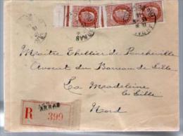 France Lettre Recommandée CAD Arras 15-05-1944 TP Pétain 517 - 2 Bdf - Pour Avocat Thellier De Poncheville La Madeleine - Lettres & Documents