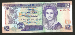 [NC] BELIZE - CENTRAL BANK Of BELIZE - 2 DOLLARS (1990) QUEEN ELIZABETH - Belice