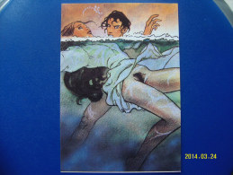 1 CARTOLINA    DI  MILO  MANARA  ( IL PIACERE DI ESSERE.....) 10 - Milo Manara Strips