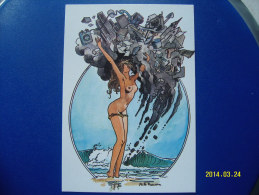 1 CARTOLINA    DI  MILO  MANARA  ( IL PIACERE DI ESSERE.....) 15 - Milo Manara Strips