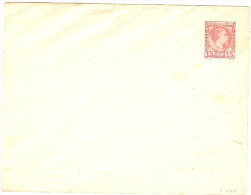 LBL5 - MONACO EP ENVELOPPE CHARLES III 15c ROSE CARMIN NEUVE PLI TÂCHES ET TRACES DE CAHARNIERE SUR LA PATTE - Postal Stationery