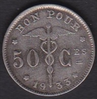 BELGIë ALBERT ééN / 50 CENT NIKKEL 1933 FR / MORIN 421 / BELGIQUE ALBERT PREMIER / 20 CENT 1933 FR - 50 Centimes