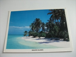 STORIA POSTALE FRANCOBOLLO COMMEMORATIVO Maldives Marina Life Vakarufalhi Islands  Le Palme Spiaggia - Maldives