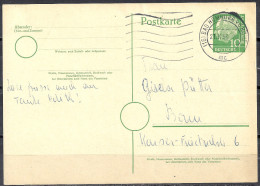 Deutschland Ganzsache 1955 Michel Nr. P 26 10 Pf. Heuss Bad Homburg 21.11.56 Nach Bonn P26 - Cartoline - Usati