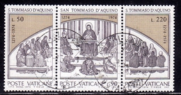 CITTÀ DEL VATICANO 1974 SAN S.TOMMASO D'AQUINO SERIE COMPLETA COMPLETE SET USATA USED OBLITERE' - Oblitérés