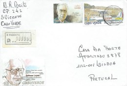 TIMBRES - STAMPS - LETTRE RECOMMANDÉ - CAP VERT / CAPE VERDE - POUR PORTUGAL - TIMBRES DIVERS - Kap Verde