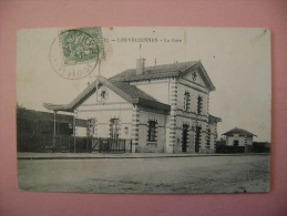 CP LOUVECIENNES N°12  LA GARE  - ECRITE EN 1907 - Louveciennes