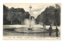 Cp, 86, Poitiers, Le Jardin De Bossac, Les Grandes Allées, Voyagée 1922 - Poitiers