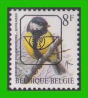 BUZIN - PRE 831** - Mésange Charbonnière / Koolmees - H5 (groene Gom Verte) - Typos 1986-..(Vögel)