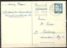 Deutschland Ganzsache 1963 Michel Nr. P 79 15 Pf. Berühmte Deutsche Luther Postkarte P79 Frankfurt - Freiburg 15.11.64 - Postcards - Used