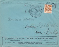 Denmark BETHESDAS BOG-, PAPIR- & KUNSTHANDEL, KØBENHAVN 1946 Cover To Komtesse MOLTKE, Vallø Slot Via FAKSE - Brieven En Documenten