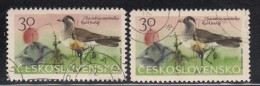 Czechoslovakia Scott #1339 30h Dotterel Variety: White Spot Between '3' And '0' POFIS #1474 DV 3 - Plaatfouten En Curiosa